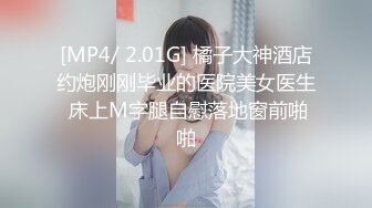 [MP4/ 2.01G] 橘子大神酒店约炮刚刚毕业的医院美女医生 床上M字腿自慰落地窗前啪啪