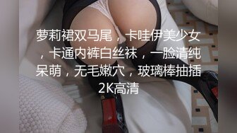 萝莉裙双马尾，卡哇伊美少女，卡通内裤白丝袜，一脸清纯呆萌，无毛嫩穴，玻璃棒抽插2K高清