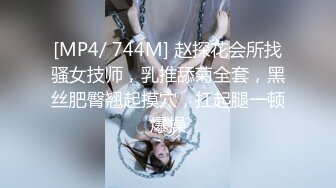 [MP4/ 744M] 赵探花会所找骚女技师，乳推舔菊全套，黑丝肥臀翘起摸穴，扛起腿一顿爆操