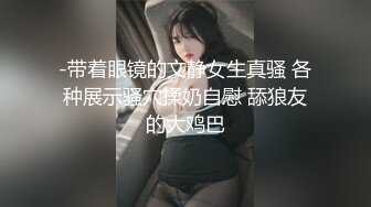 -带着眼镜的文静女生真骚 各种展示骚穴揉奶自慰 舔狼友的大鸡巴