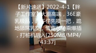 【新片速遞】2022-4-1【胖子工作室】大圈高端，36E豪乳极品，忍不住先摸一把，跪地舔屌乳交，情趣装骑乘爆插，打桩机后入[250MB/MP4/43:37]